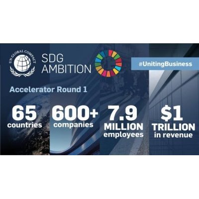 L'accélérateur d'ambition c'est 65 pays, plus de 600 entreprises, 7,9 millions de salairés et 1 miliard de chiffre d'affaires