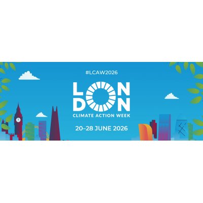 Affiche: Climate Action Week, événement qui place la capitale britannique au centre du débat climatique mondial.