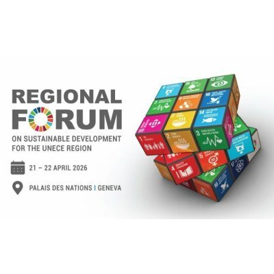 Affiche du Forum régional sur le développement durable 2026 représentant les 17 Objectifs de développement durable