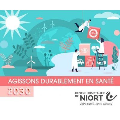 Affiche centre hospitalier (CH) de Niort s'engage dans un Agenda 2030
