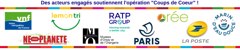 Logos des partenaires soutenant l'opération Coups de coeur de la SEDD