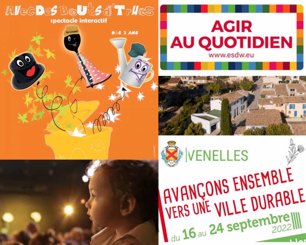 Spectacle interactif avec des bouts d'trucs - dès 3 ans ; Venelles, avançons ensemble vers une ville durable - 16 au 24 septembre 2022