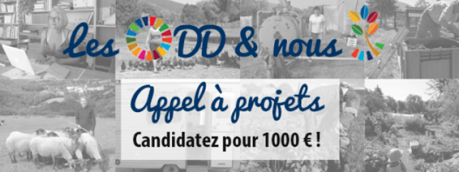 Les ODD et nous - appel à projets - candidatez pour 1 000 € !