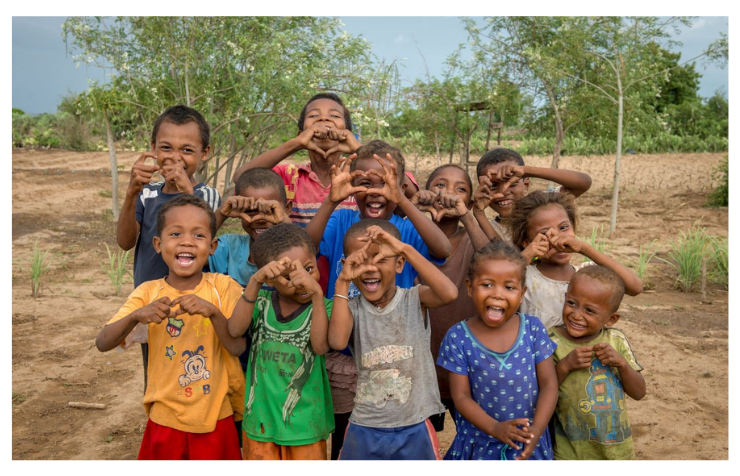 Photo d'enfants souriants - source WFP