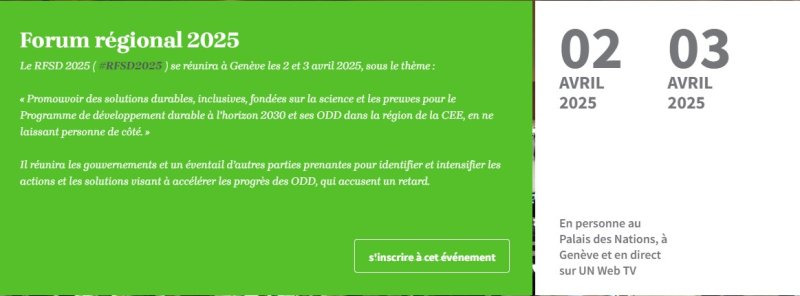 Forum régional 2025 sur le développement durable
