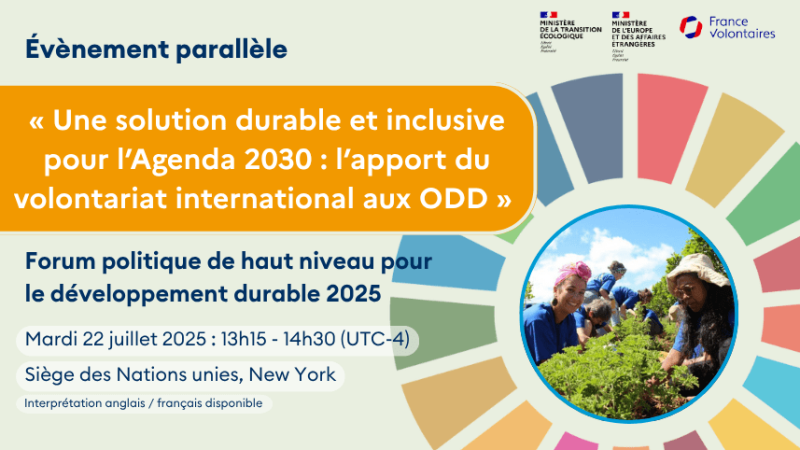 FPHN 2025 – Une solution durable et inclusive pour l'agenda 2030 : l'apport du volontariat international aux ODD