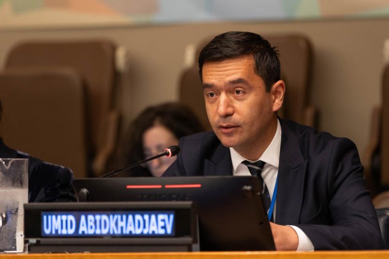 Umid Abidkhadjaev , vice-ministre de l'Économie et des Finances, Ouzbékistan, et coprésident du Forum régional de la CEE-ONU sur le développement durable