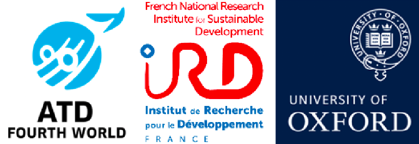 Logos : ATD Quart Monde, Institut de rechercherche pour le développement (IRD), University of Oxford